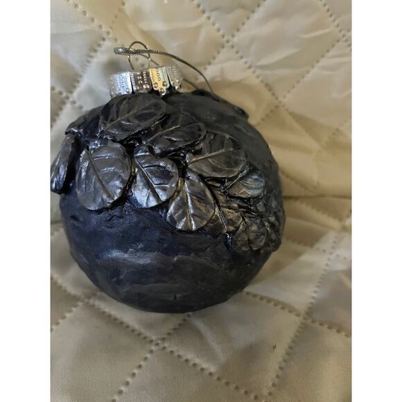 Handmade Ornament Midnight Blue and Silver - Picture 2 of 6